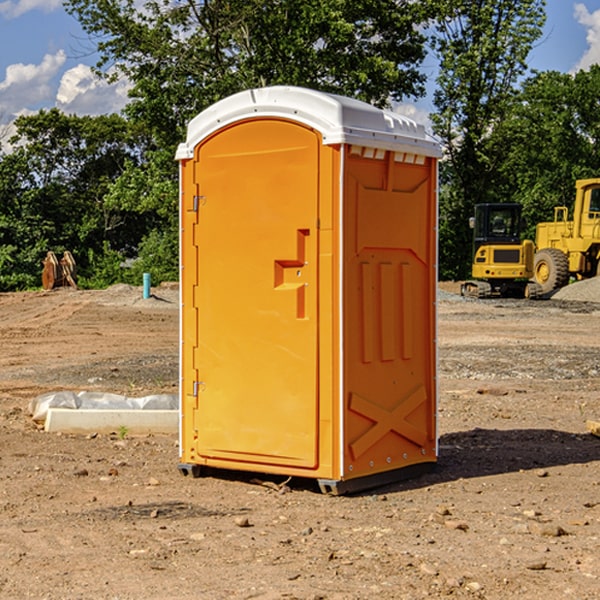 how often are the porta potties cleaned and serviced during a rental period in Marion County